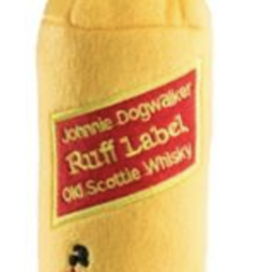 Johnnie Dogwalker Ruff Label Whisky Plush Dog Toy