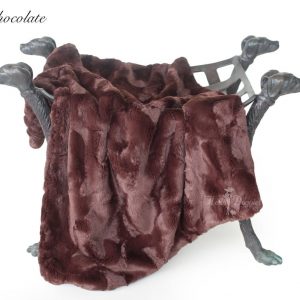 luxe collection blankets in chocolate
