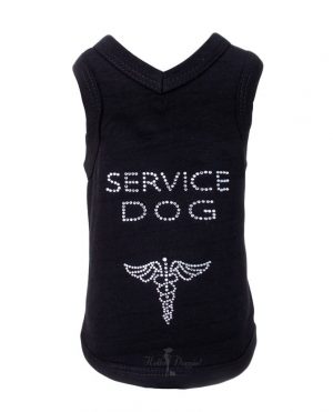 service dog tank in black by hello doggie