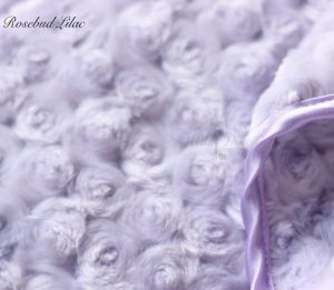 rosebud blanket in lilac