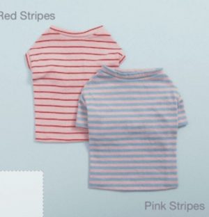 red stripes/pink stripes tee n sleeveless set