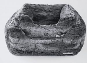 deluxe dog bed in granite