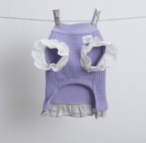 Waffle Frill Tee in lavender