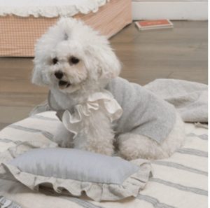 flutter sleeveless dog shirt in melange grey