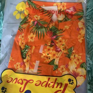 clearance orange hawaiian dog shirt