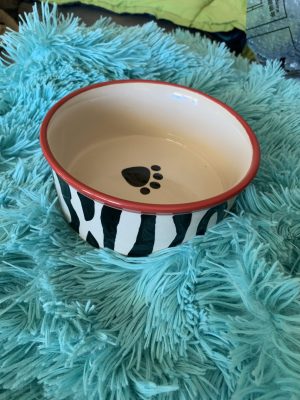 clearance zebra round dining bowl