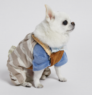 diamond quilted dog overalls