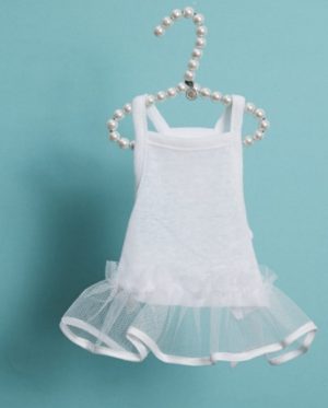 White Tank Top for Dogs-Tutu Style
