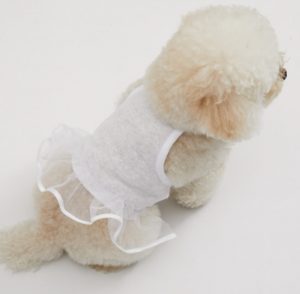 White Tank Top for Dogs-Tutu Style