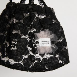 black crochet lace top