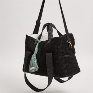 black 5 crochet dog bag