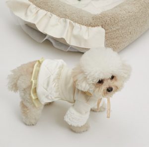 silk quilted dog dress