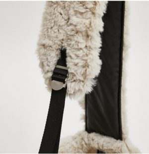 hipster fur sling dog bag