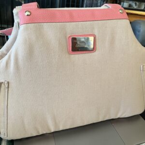 Khaki with Pink Dog Carrier