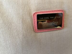 Khaki with Pink Dog Bag