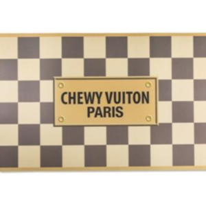Checker Chewy Vuiton Placemat for Pets