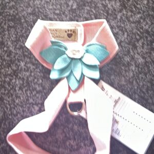 Clearance Puppy Pink with Bimini Blue Water Lily Tinkie Harness