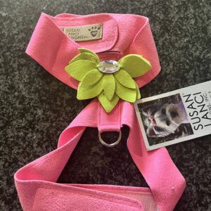 Susan Lanci Designs Clearance Perfect Pink with Kiwi Water Lily Step In Harness