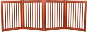 4 Panel Free Standing Pet Gate in Cherry