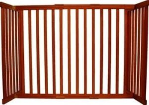 Kensington 30" Free Standing Small Pet Gate in Cherry