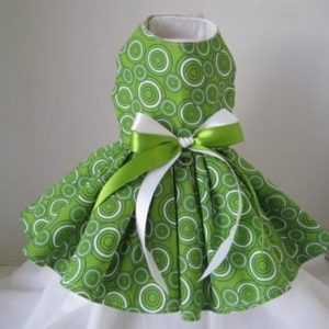 Green Circles Dog Dress