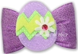 Purple Colored Eggs Hair Bow