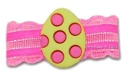 Pink Dotted Egg Hair Bow