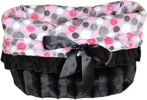 Pink Party Dots Reversible Snuggle Bugs Pet Bed