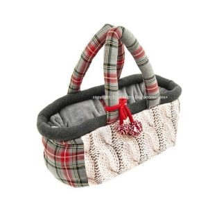English Knitted Basket Bag Carrier
