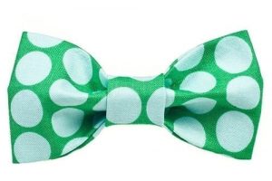 Big Green Dots Bow Tie For Collar