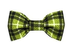 Brown & Green Bow Tie For Collar