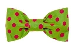 Green & Red Dots Bow Tie For Collar